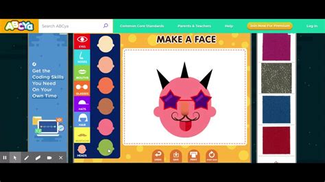 pbsya|abcya make a face.